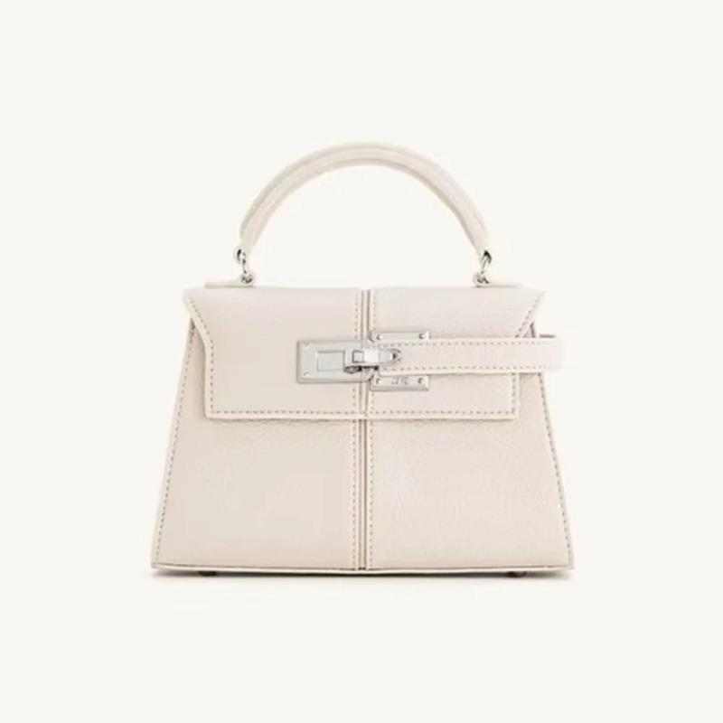 2026 Trapezoidal Leather Women's Bag Fashi Niche Handbag Top-handle Versatile Bags