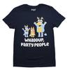 Bluey New Adult TShirt  Bandit Bingo Bluey Whaddup Party People