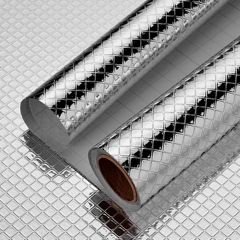 Thickened Waterproof High-Temp Resistant Aluminum Foil Kitchen Cabinet Self-Adhesive Oil-Proof Sticker