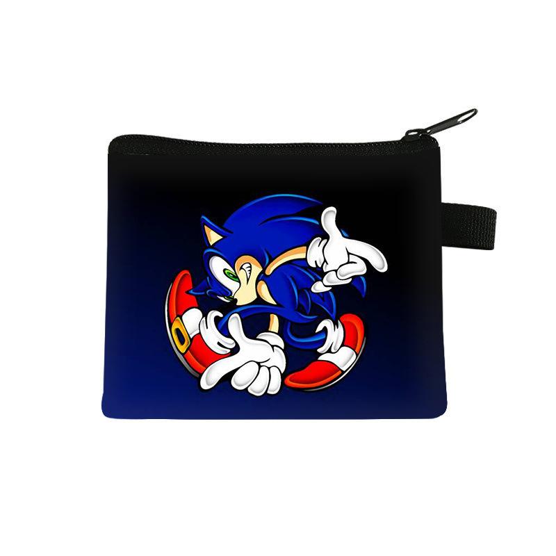 New Sonic Children's Change Bag Mini Bag Key Coin Headphone Bag Cute Cartoon Polyester Wallet