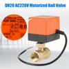 AC 220V Motorizovaný Ventil G3/4 Palce DN20 2cestný Mosazný Motorizovaný Agitátor Nízkohlučný Ventil pro Klimatizační Potrubní Systémy s Drátem