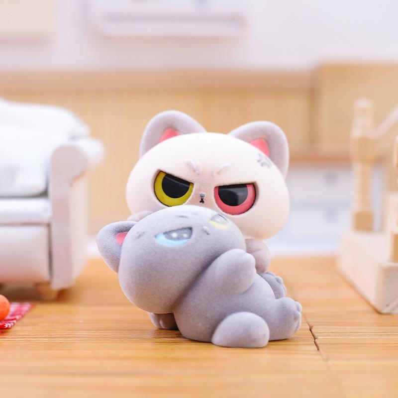 Chao Wan Super Stable Emotion Little Fairy Luo - Second Wave Flocked Blind Box Cute Desktop Decoration Ornament.