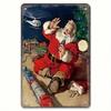Vintage Santa Cola Tin Sign Retro Metal Plaque Man Cave Pub Bar Garage Club Home Wall Art Decor