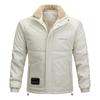 PU Bavlněná bunda Pánská Zimní Dovolená Dvoudílná Kožešinový Límec Větruodolná, Voděodolná, Teplá a Ležérní Bavlněná Bunda Pánská