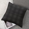 Noir Plaid Square Jacquard Pillow Cover for Sofa Office Waist Cushion Cover Home Decorative Pillowcase