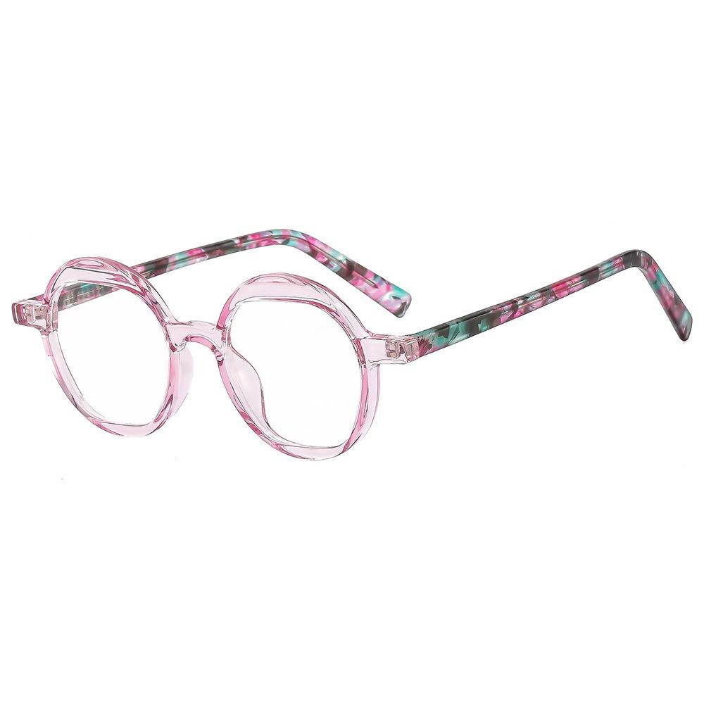 Tr90 Frame Ergonomic Round Sunglasses Uv400 Shades Lightweight Floral Eyewear For Parties Fishing Sun