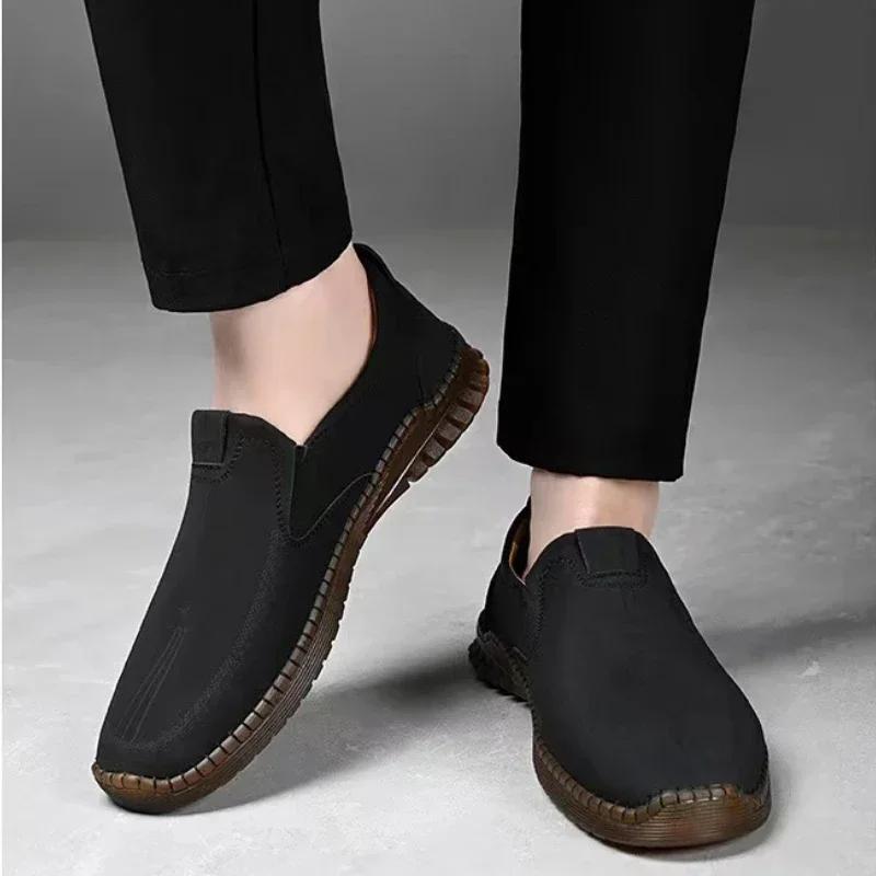 Men Casual Leather Shoes Men Fashion Leather Genuine High Quality Loafers Luxury Brand Comfortable Men Casual Driving Shoes