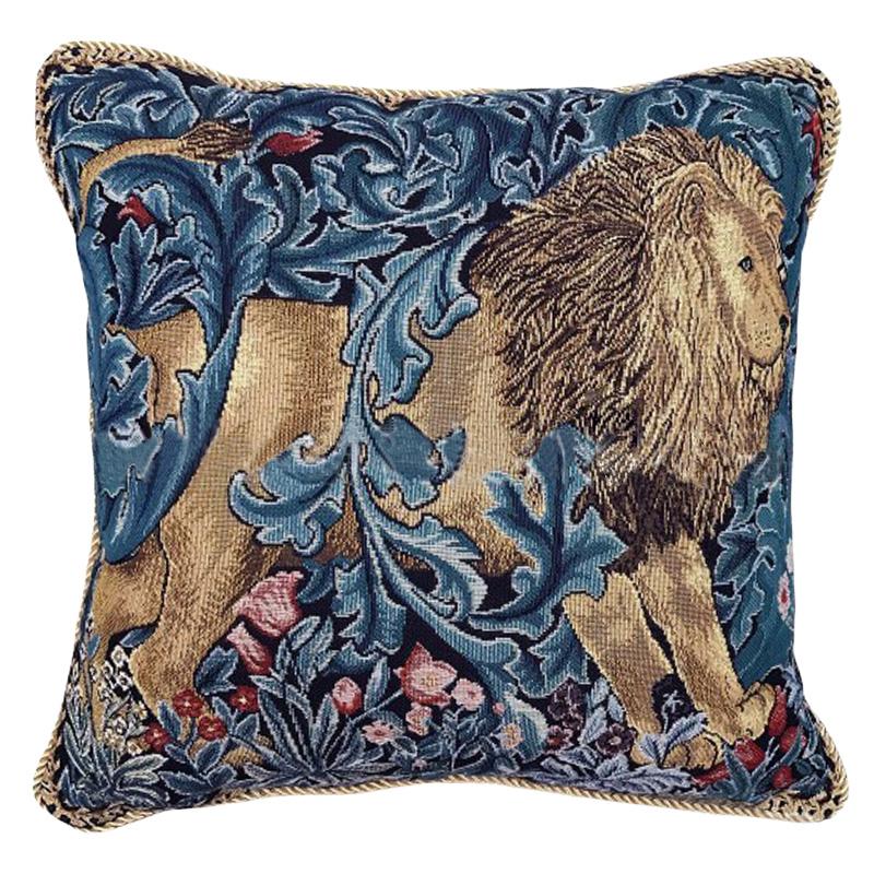 Luxury France Style Gobelin Jacquard Floral Cushion Cover Animal Lion Fox Pattern Square Pillowcase Creative Car Sofa Home Decor