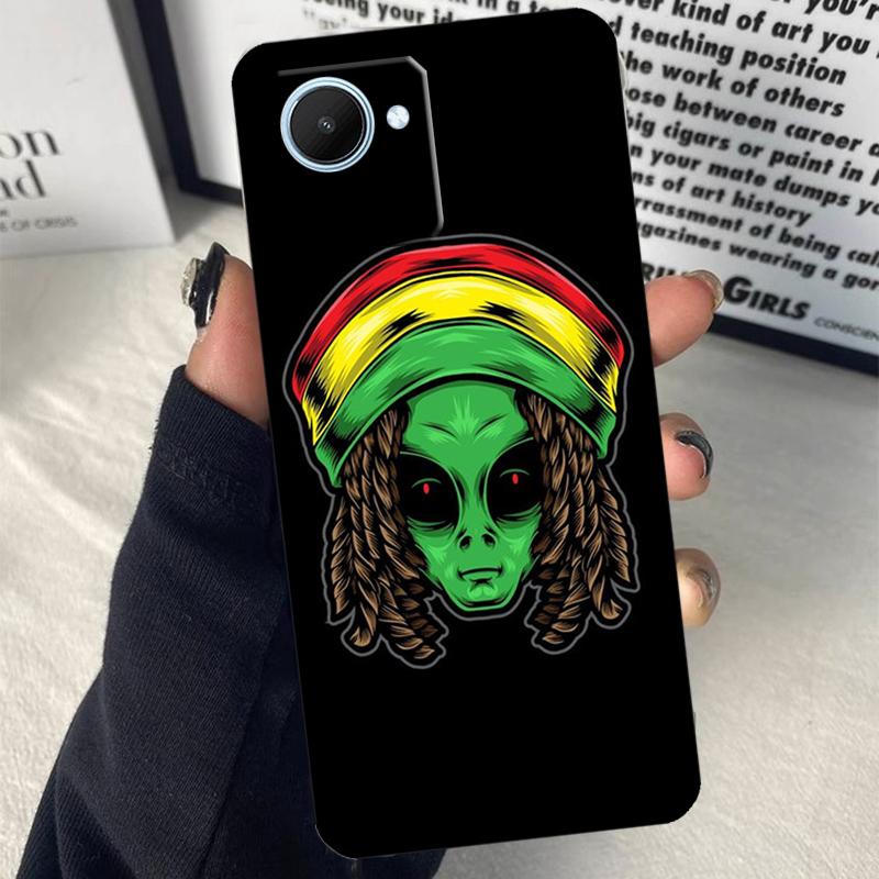 Cartoon Space Alien UFO For Realme C55 C75 C67 C63 C51 C61 C53 C35 C65 C71 11 12 13 14 Pro Plus GT6 GT7 15 Pro Case