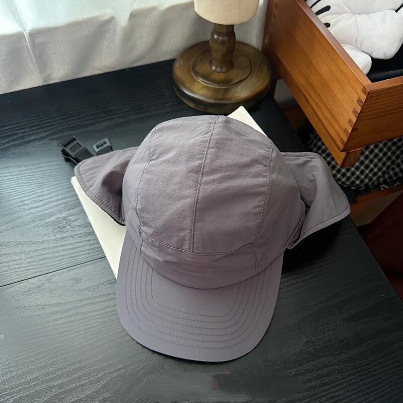 

Winter Baseball Cap with Ear Flaps for Men Women, Plain Style, Ideal for Outdoor Camping, Streetwear & Daily Casual Fashion Wear серый