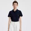 Women's Embroidered Sailboat Short-Sleeve Polo T-Shirt
