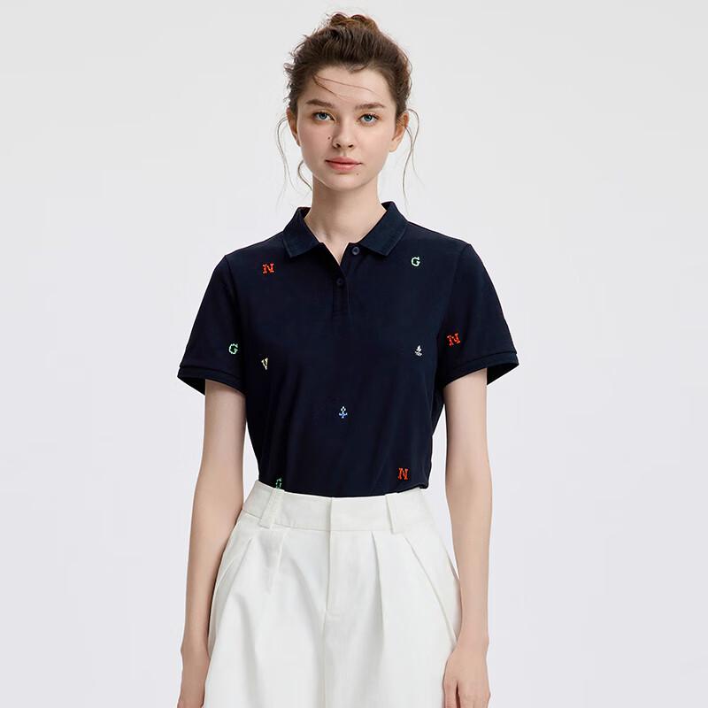 Navigare Women s Embroidered Sailboat Short-Sleeve Polo T-Shirt S