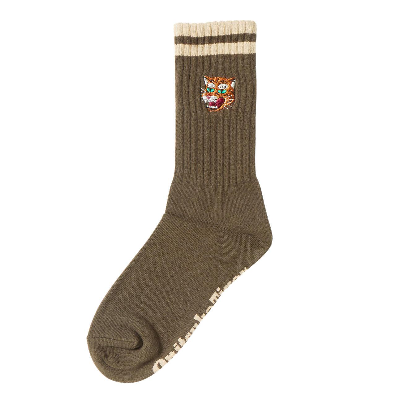 Onitsuka Tiger MIDDLE SOCKS Crew Socks Unisex 1 Pack Brown 3183A949-300 S