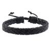 DAIHE 20 PCS Set Fashion Bracelets Bangles Hip Hop Punk Style Skull Beaded Weave Men Leather Bracelets