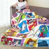 Crayons Shin-chans Cartoon Character Blanket  Super Warm Pattern Plush Throw Blanket For Kid Outdoor Flannel Bedspread Bed Cover