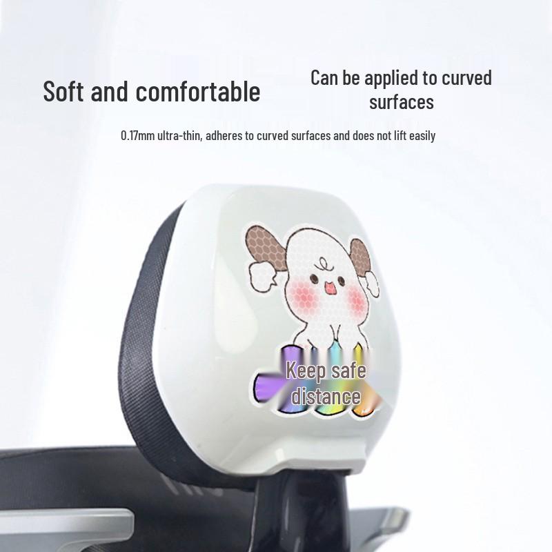 Waterproof Reflective Cartoon Car & Motorcycle Decal: Scratch Cover & Decoration