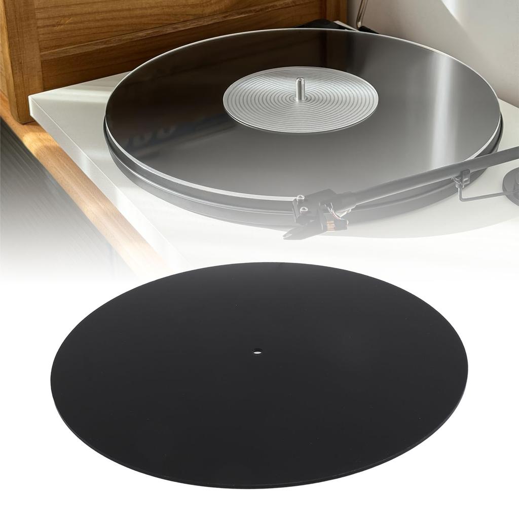 Turntable Mat Acrylic Anti Static Noise Reduction Turntable Slipmat for 12inch Record Player