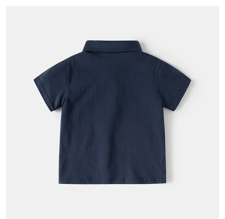 Boys 2 Piece Set Short Sleeve Polo Shirt with Plaid Collar Shorts Summer Outfit for Toddler Kids Baby New 2026