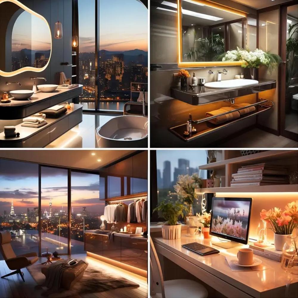 5V COB LED Strip Light with Touch Dimmer 320 LEDs/m USB Flexible Diode Tape for TV Backlight DIY Wall Room Decoration