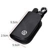 For VW New Leather Car Logo Key Case Cover Key Chain Protective Bag for Volkswagen Passat Santana Tiguan Scirocco Magotan Sagi