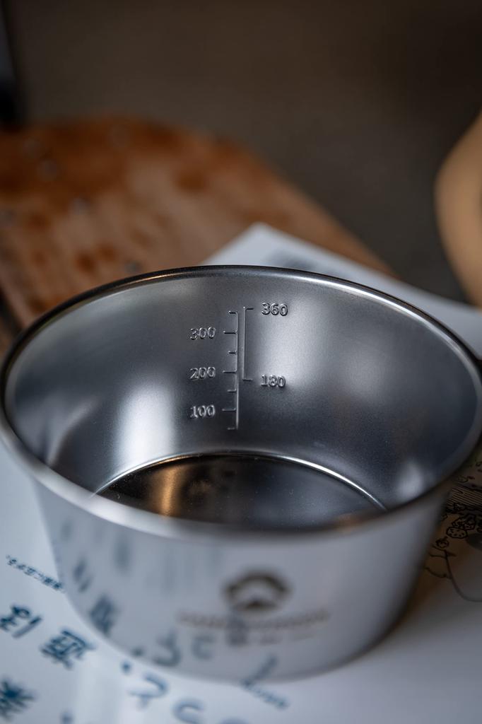 CAMPING MOON Camping Cup Stainless Steel Shella Cup with Lid Deep 360ml S360-SG-2P