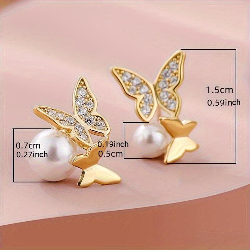 High-quality Butterfly Imitation Pearl-shaped Earrings, Classic Versatile, Personalized, Elegant, Minimalist, and Stylish Earrings