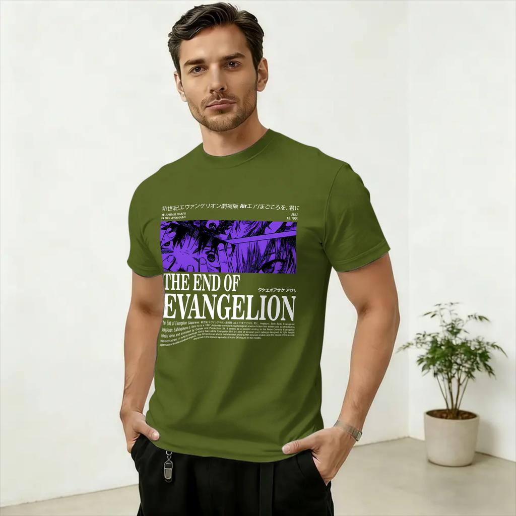 Unisex Evangelions EVA T Shirt 100 Cotton Clothing Vintage Short Sleeve Round Neck Tee Shirt Plus Size TShirts