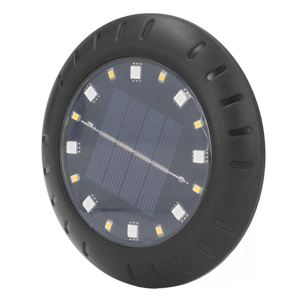 Solar Ground Lights Automatic Charging RGB LED Lamp Beads IP67 Waterproof Warm White Ground Lights