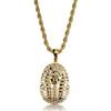 New European and American Egyptian Pharaoh Head Hip Hop Pendant Retro Men's Necklace