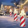 Christmas Decorations with Built-in Poles Easy Installation Christmas Decor Festive Christmas Yard Sign Set for Outdoor