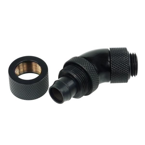 Alphacool 13-10 compression fitting 45° revolvable g1-4 - deep black