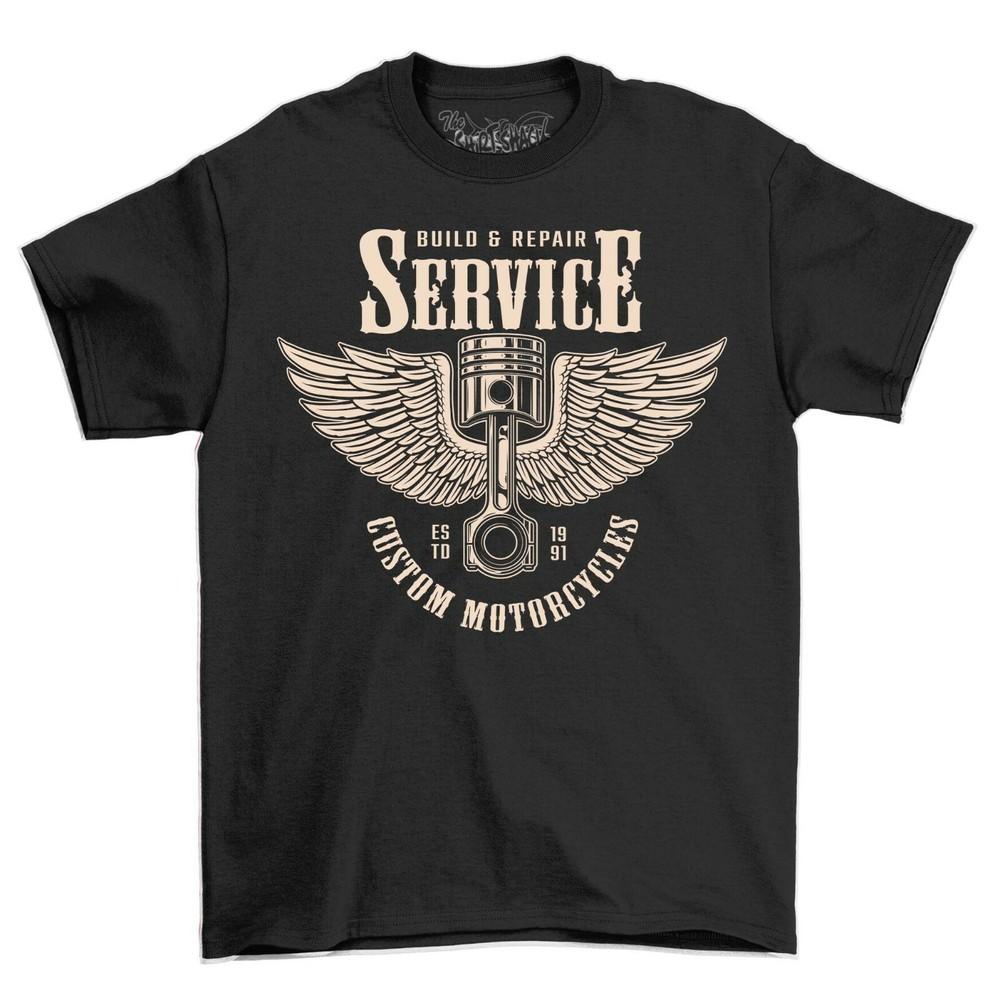 Build and Repair Service Custom Motorcycles Vintage Cafe Racer Men's T-Shirt