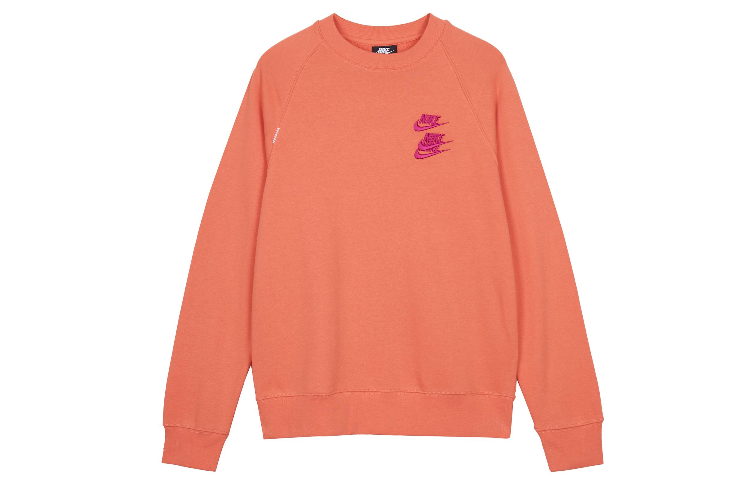 Nike Sweatshirts Men s Orange Crew Neck Moderate Regular DD0883-842 XL