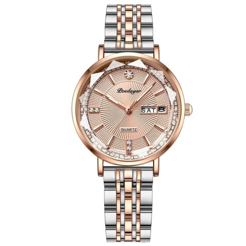 

Women s Replica Watch, Waterproof, Heart Band, Zirconia, Diamond, Quartz Movement, Delicate, Classic, Stainless Steel, Cute, Stylish, Adjustable, Pink