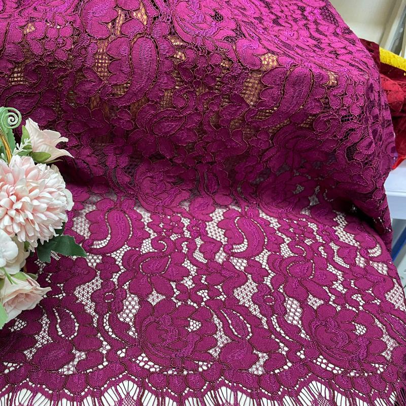 Lace Fabric 150x150cm for Dresses Clothes Sewing White Blue Hollowed-out Plain Cloth Heavy Press Yarn Three-dimensional Mesh
