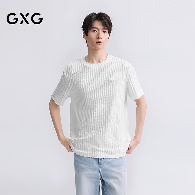 GXG Men s Textured Knit Round Neck Short Sleeve T-Shirt EU 35