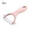 2 Pezzi Utensili da Cucina Pelapatate Domestico Gadget da Cucina Coltello per Sbucciare Melone Multifunzionale Coltello da Sbucciare in Ceramica Pelapatate Domestico