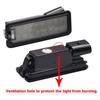 2pcs LED Number License Plate Light Lamp For VW Golf4/5/6/7 Passat B6 CC Eos Polo Superb Seat Leon Altea canbus no error White