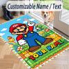 Custom Text Super Mario Pattern Floor Rug Soft Indoor Carpet Mat Living Room Bedroom