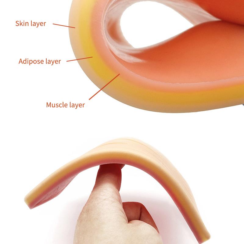 Reusable Surgical Suture Kit Pad Silicone Skin Wounds Suture Practice Traumatic Simulation Wounds Training Teaching Model