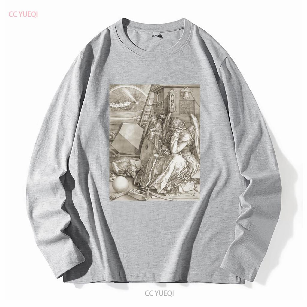 Melancolia I Melencolia Albrecht Durer T Shirt Arte Rinascimento Settentrionale per Lei Lui Amante vintage Lavato Unisex Stiloso