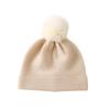 Luxurious Cashmere Knitted Beanie with Pom-pom and Ear Protection for Men and Women - Thickened, Solid Color, Perfect for Autumn and Winter