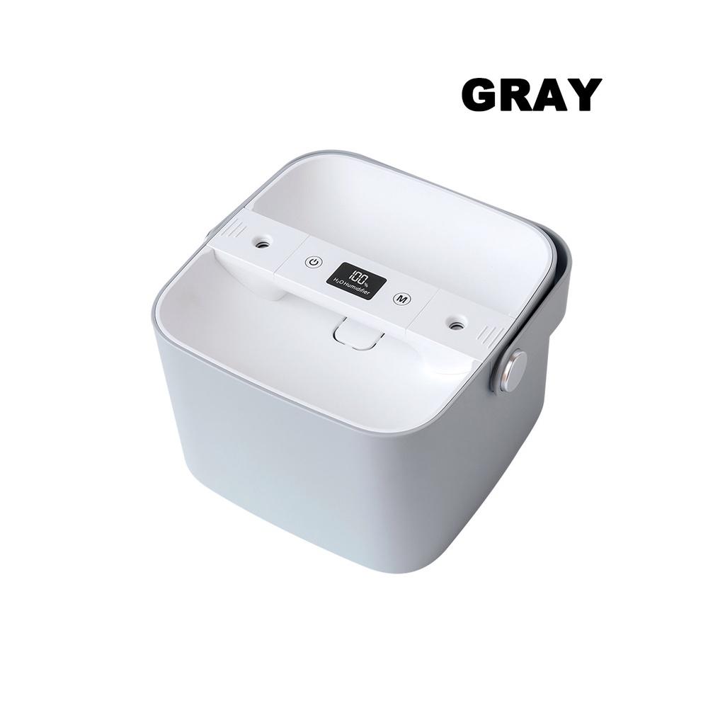 

2,5 л увлажнитель воздуха с двойной насадкой, перезаряжаемый портативный туманообразователь, Fogger 3,7 В с ЖК-дисплеем, диффузор аромата эфирного масла, ультразвуковые увлажнители серый