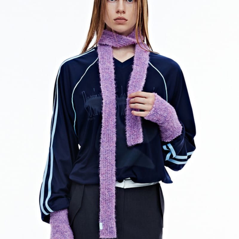 

FENNEC BOUCLE KNIT MUFFLER - FUCHSIA PURPLE FREE