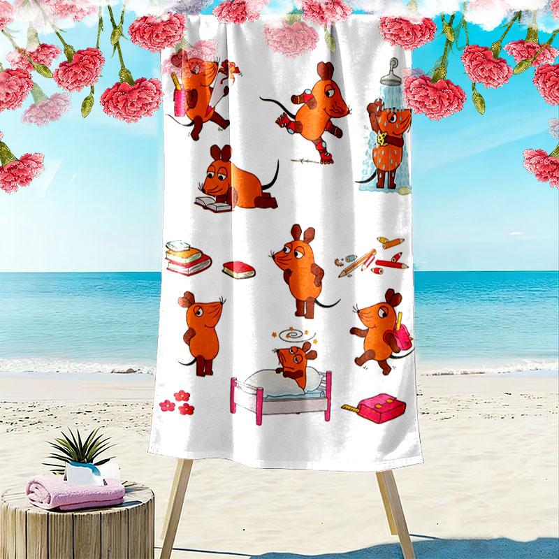 Asciugamano da Spiaggia Poster del Topo, Asciugamano Grande Morbido ad Asciugatura Rapida per Spiaggia Campeggio Nuoto