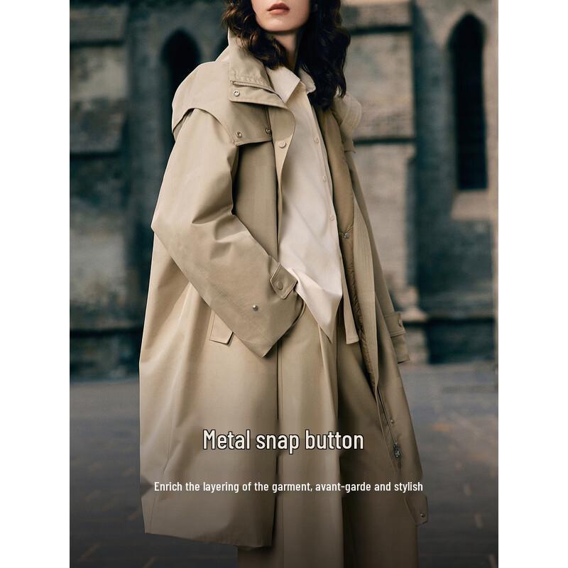 ELLE Women's Mid-length Hooded Duck Down Jacket
