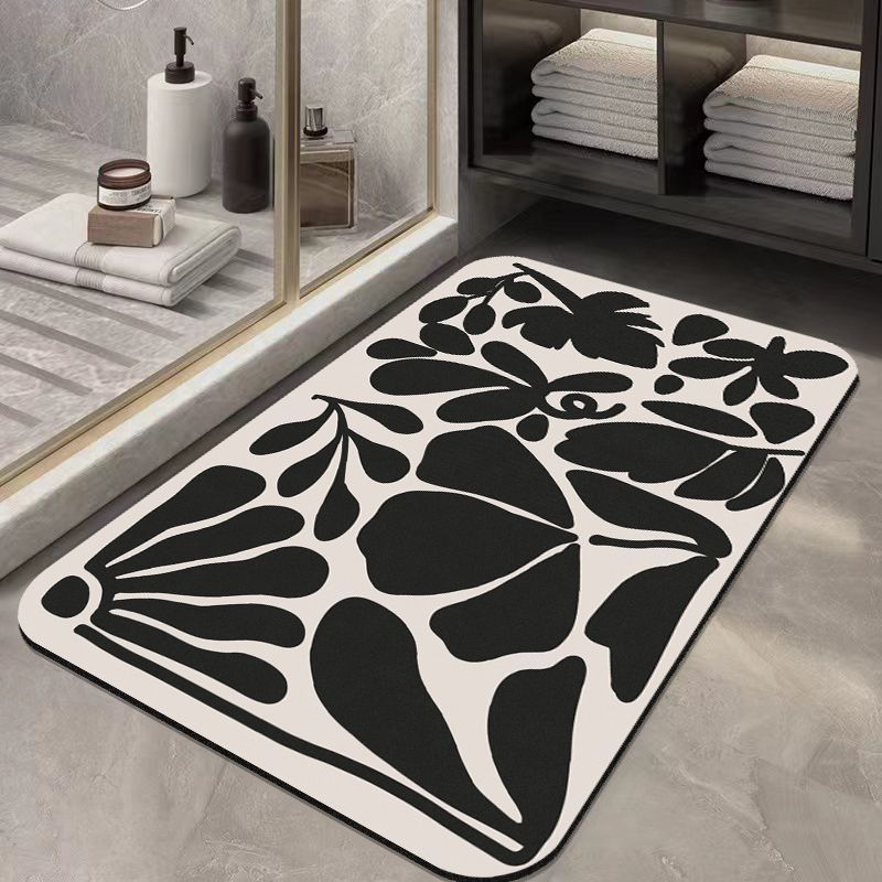 

Modern Simple Diatom Mud Bathroom Floor Mat, Simple Non-Slip Mat, Quick-Drying, Dirt-Resistant And Easy To Take Care Of Bathroom Floor Mat 40 * 60cm (diatom mud)