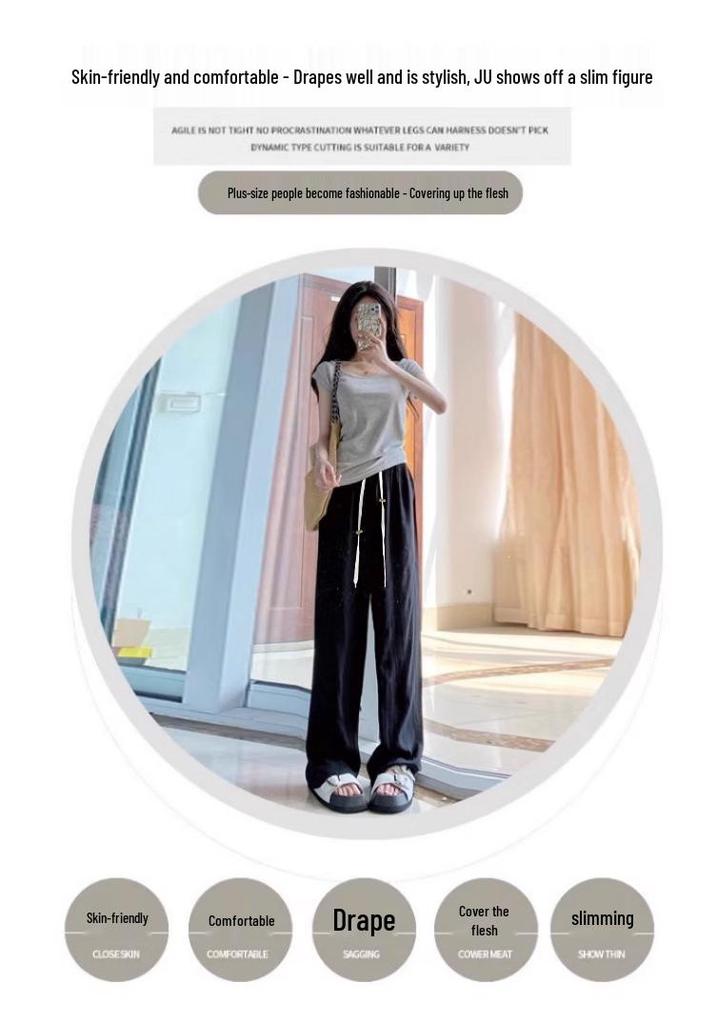 Maternity Ice Silk Sun Protection Wide Leg Pants – Summer Outerwear 2026