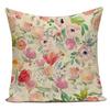 Flower Pattern Decorative Sofa Seat Cushion Cover Fresh Floral Print Pillowcase Home Decor Square Custom Throw Pillows Cover