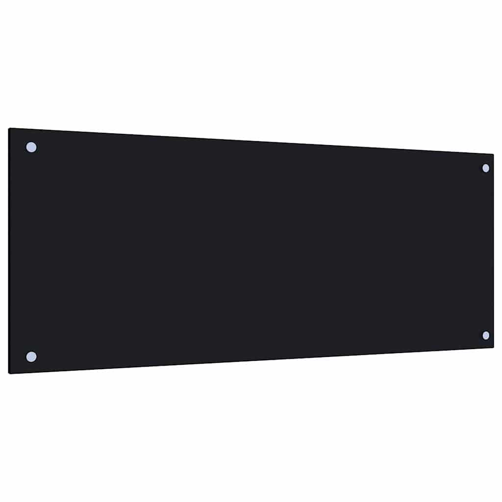 Vidaxl Panel Ochronny Do Kuchni, Czarny, 100X40 Cm, Szkło Hartowane